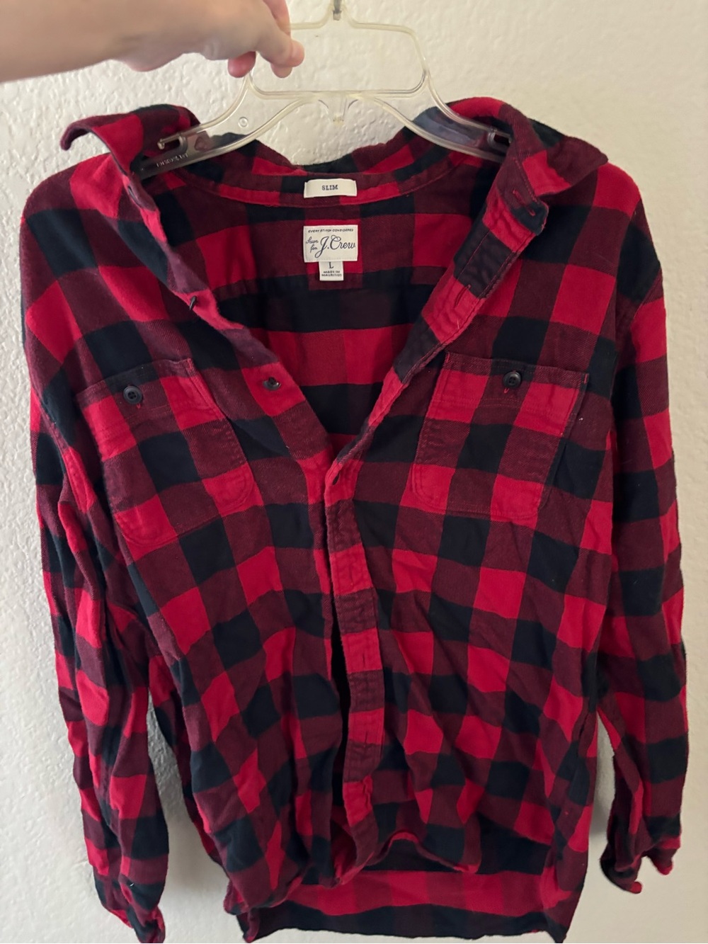 J. Crew Red and Black Buffalo Plaid Button-Down Shirt